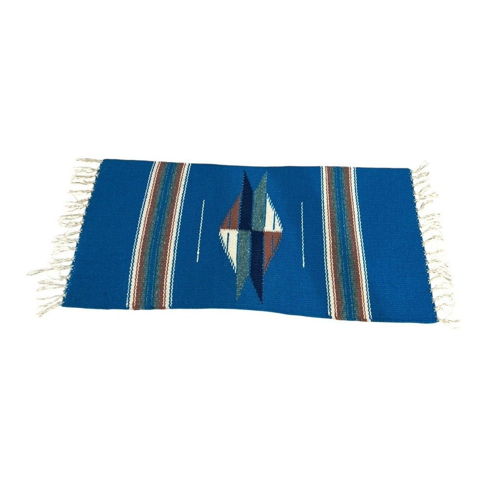 VTG Ortegas Chimayo Table Runner: 100% Hand Woven Wool 21"